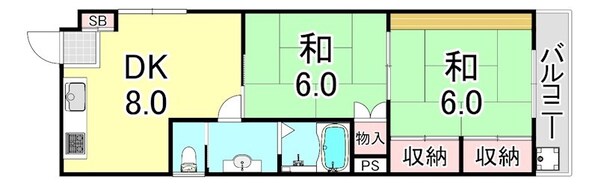 マンション安東の物件間取画像